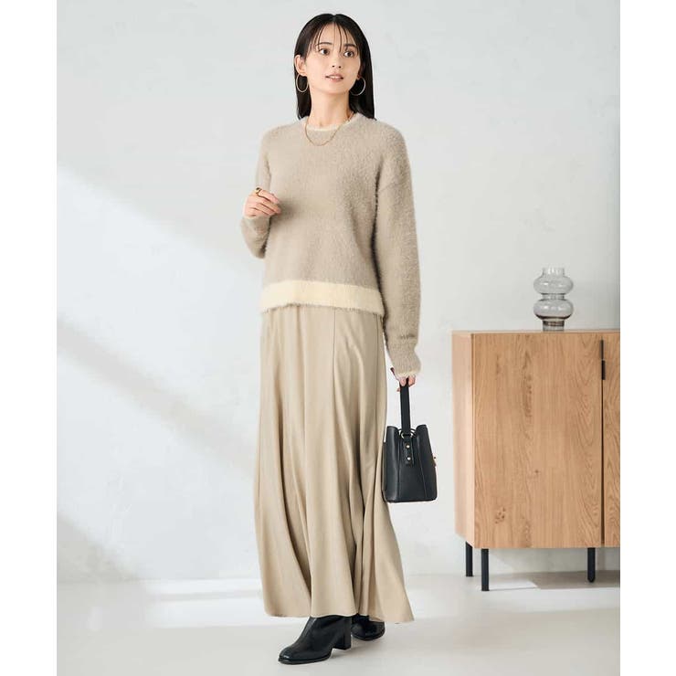 フェザーヤーンバイカラーニット | a.v.v【WOMEN】 | 詳細画像15 