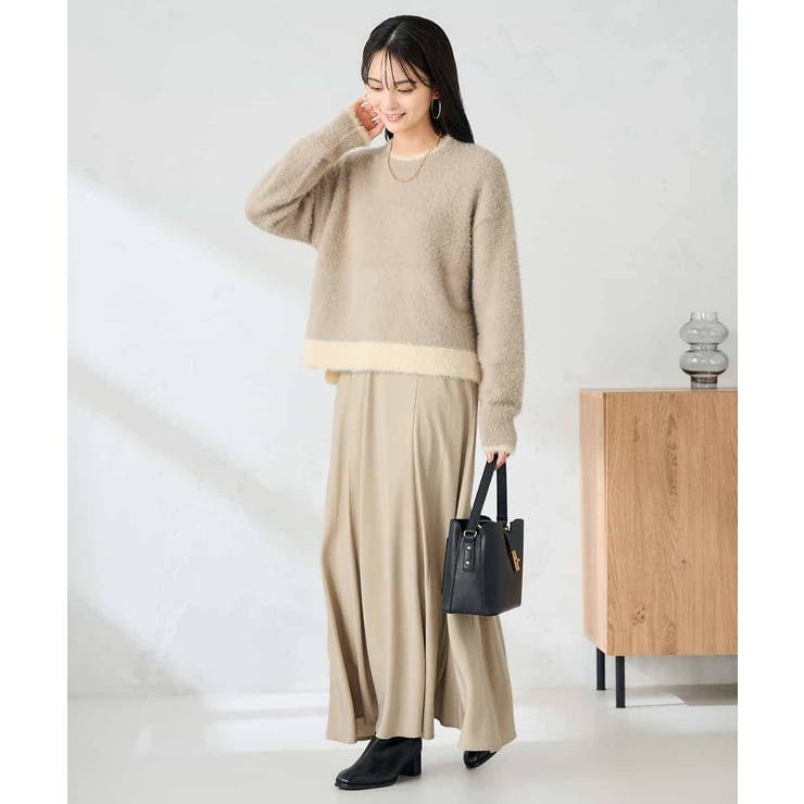 フェザーヤーンバイカラーニット | a.v.v【WOMEN】 | 詳細画像16 