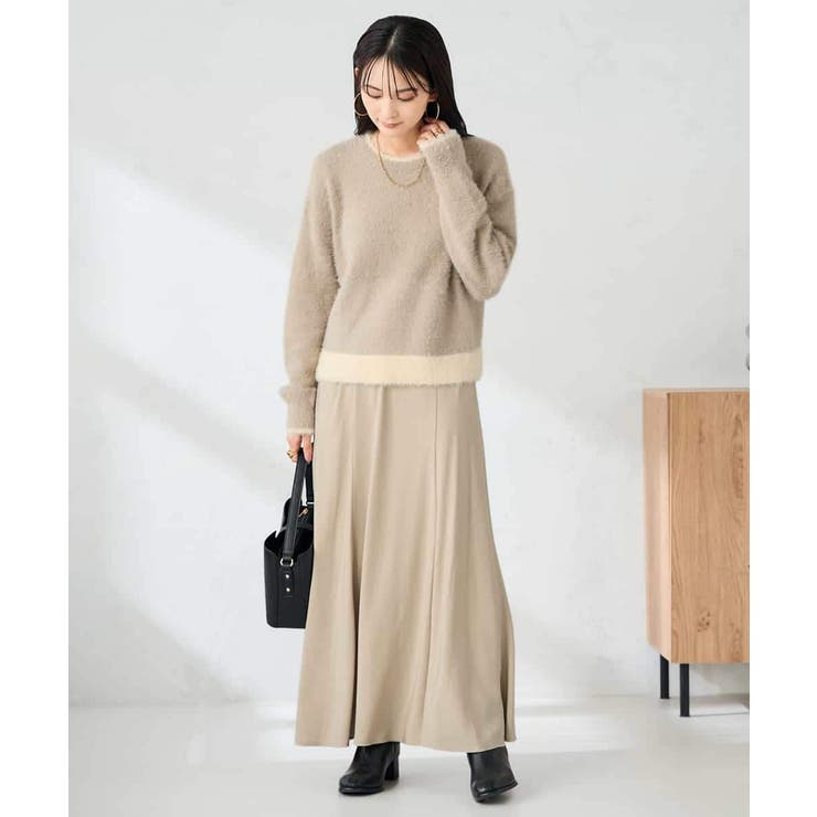 フェザーヤーンバイカラーニット | a.v.v【WOMEN】 | 詳細画像18 