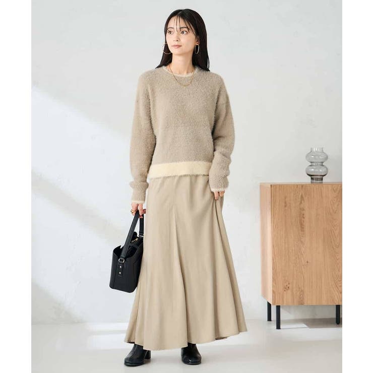 フェザーヤーンバイカラーニット | a.v.v【WOMEN】 | 詳細画像19 