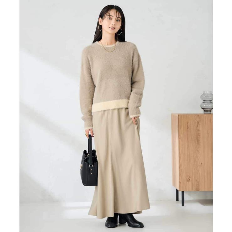 フェザーヤーンバイカラーニット | a.v.v【WOMEN】 | 詳細画像20 