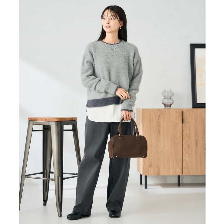 フェザーヤーンバイカラーニット | a.v.v【WOMEN】 | 詳細画像28 