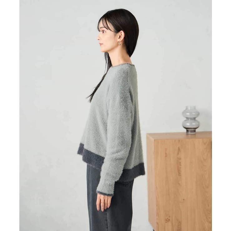 フェザーヤーンバイカラーニット | a.v.v【WOMEN】 | 詳細画像34 