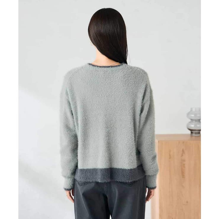 フェザーヤーンバイカラーニット | a.v.v【WOMEN】 | 詳細画像35 