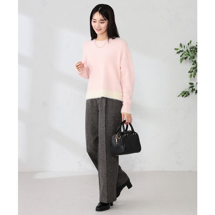 フェザーヤーンバイカラーニット | a.v.v【WOMEN】 | 詳細画像4 