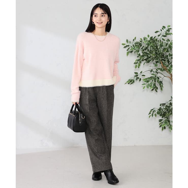 フェザーヤーンバイカラーニット | a.v.v【WOMEN】 | 詳細画像5 