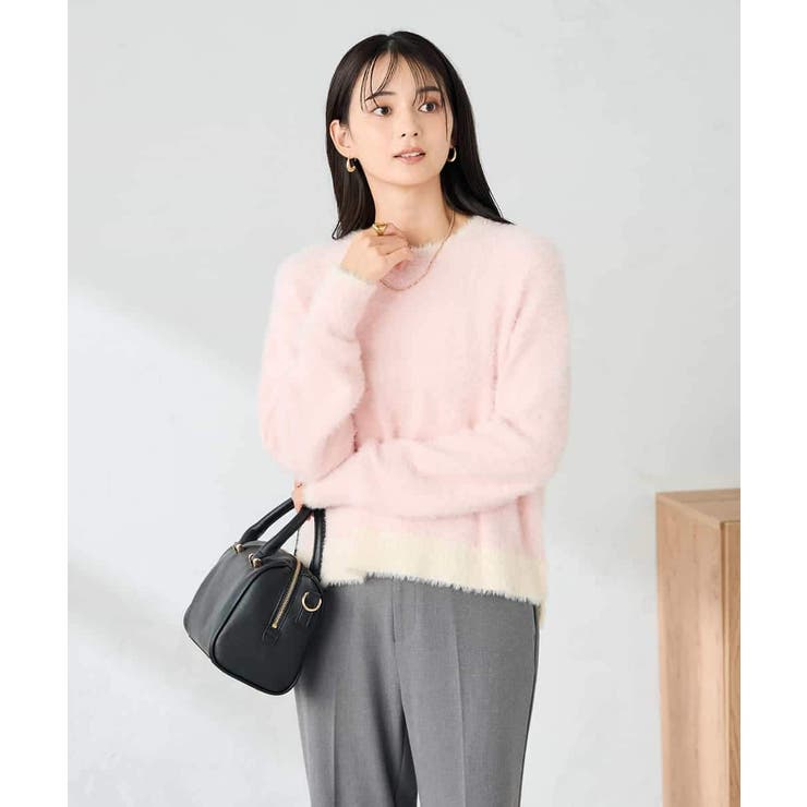 フェザーヤーンバイカラーニット | a.v.v【WOMEN】 | 詳細画像6 