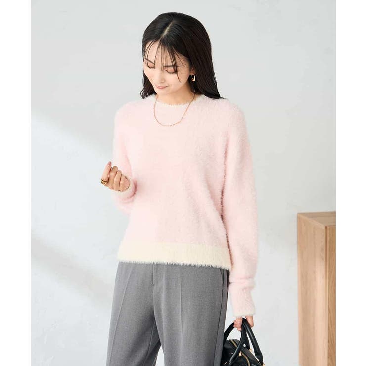 フェザーヤーンバイカラーニット | a.v.v【WOMEN】 | 詳細画像7 