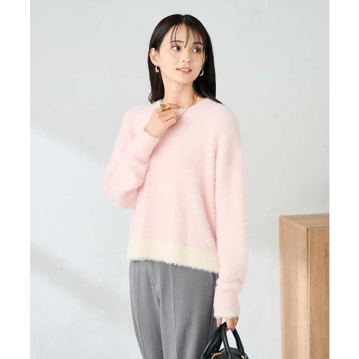 フェザーヤーンバイカラーニット | a.v.v【WOMEN】 | 詳細画像8 