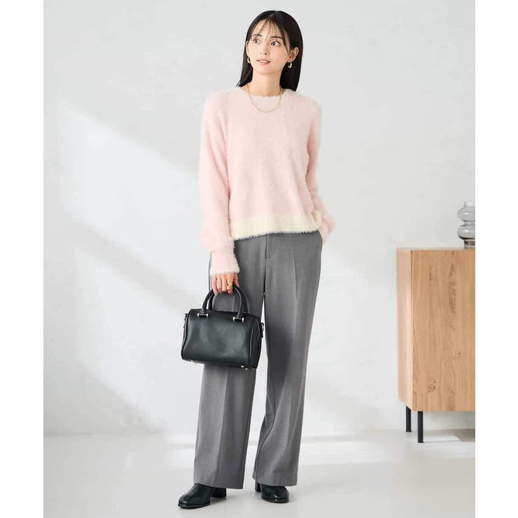 フェザーヤーンバイカラーニット | a.v.v【WOMEN】 | 詳細画像9 