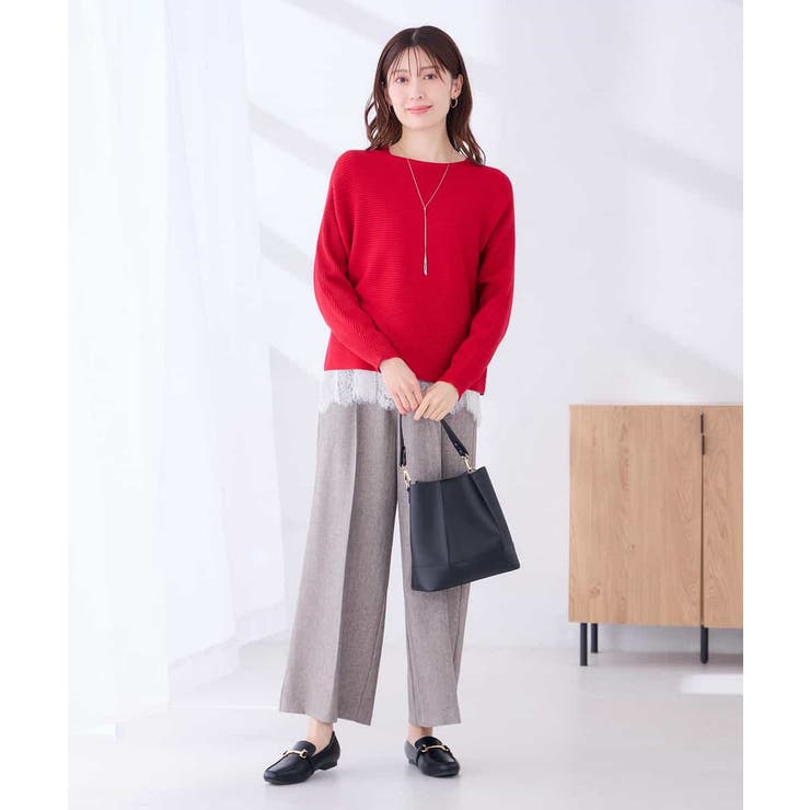 【雑誌InRed(宝島社)11月号掲載】バックパール ショート丈 ニット | a.v.v【WOMEN】 | 詳細画像9 