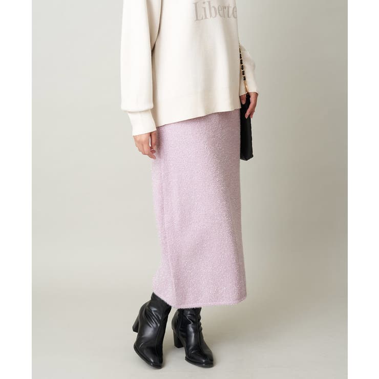 ピンク | ラメフェザースカート | a.v.v【WOMEN】