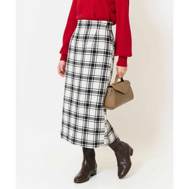 【洗える】ブロックチェックナロースカート | a.v.v【WOMEN】 | 詳細画像14 