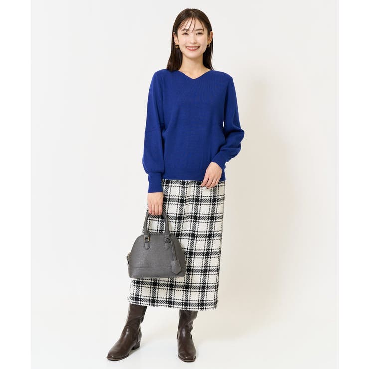 【洗える】ブロックチェックナロースカート | a.v.v【WOMEN】 | 詳細画像17 