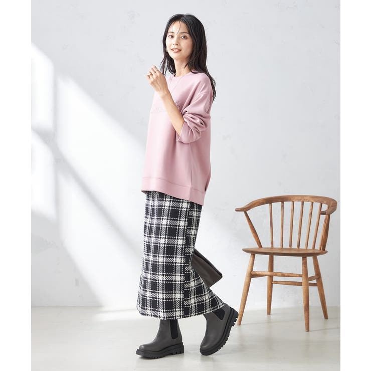 【洗える】ブロックチェックナロースカート | a.v.v【WOMEN】 | 詳細画像2 