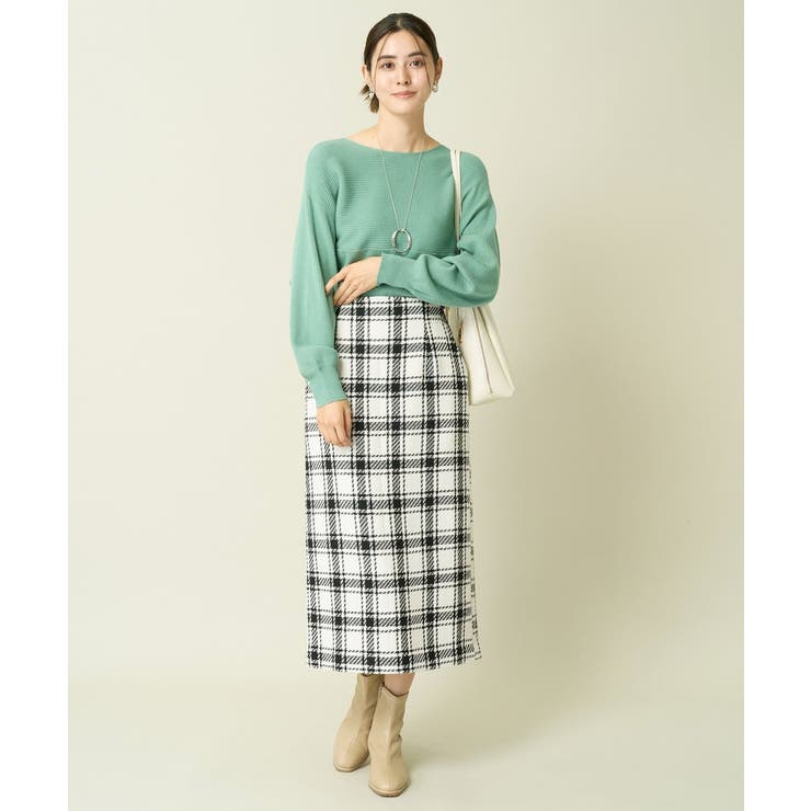 【洗える】ブロックチェックナロースカート | a.v.v【WOMEN】 | 詳細画像24 