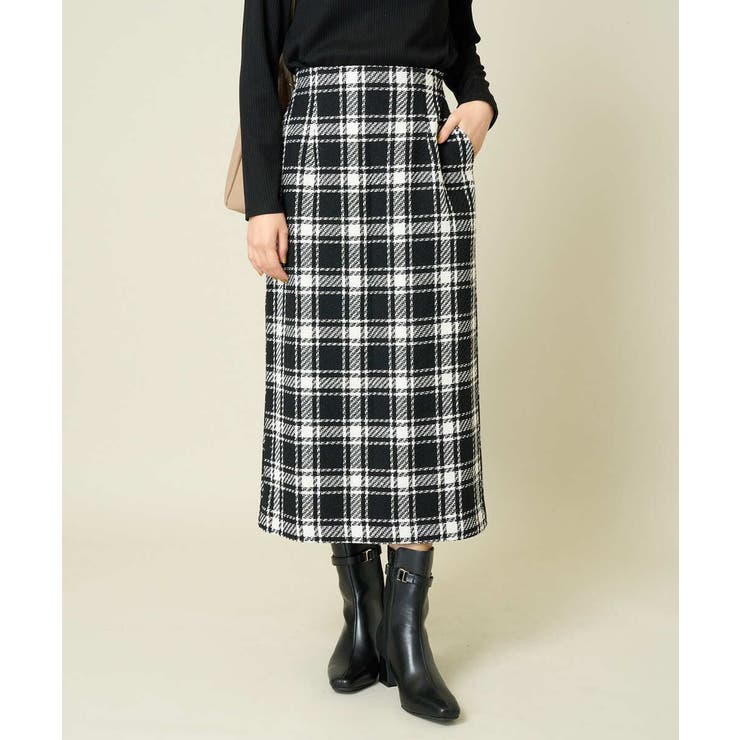 【洗える】ブロックチェックナロースカート | a.v.v【WOMEN】 | 詳細画像25 