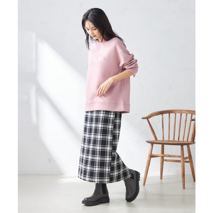 【洗える】ブロックチェックナロースカート | a.v.v【WOMEN】 | 詳細画像3 