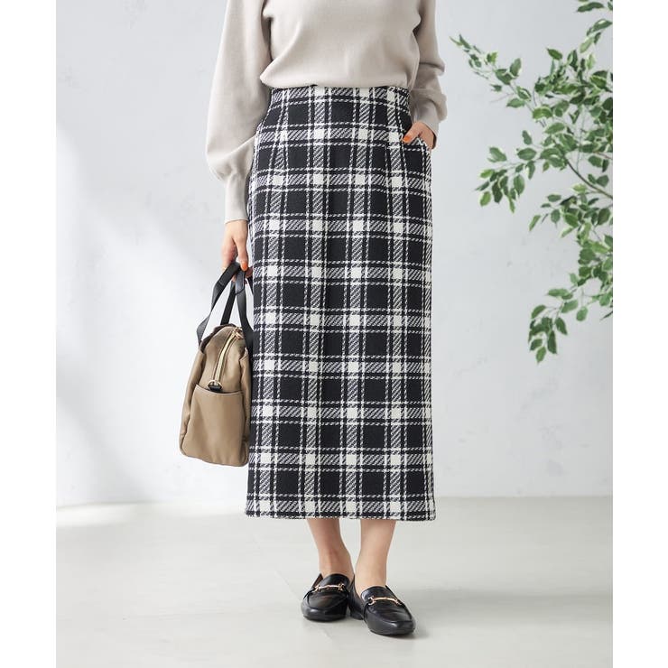 【洗える】ブロックチェックナロースカート | a.v.v【WOMEN】 | 詳細画像5 