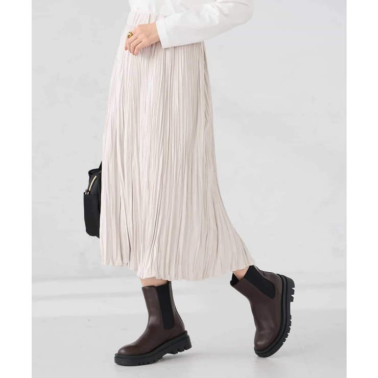 【洗える】フェイクスエードランダムプリーツスカート | a.v.v【WOMEN】 | 詳細画像14 