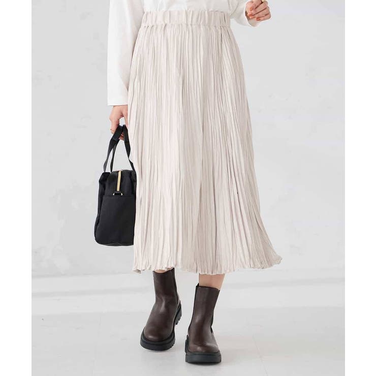 【洗える】フェイクスエードランダムプリーツスカート | a.v.v【WOMEN】 | 詳細画像15 