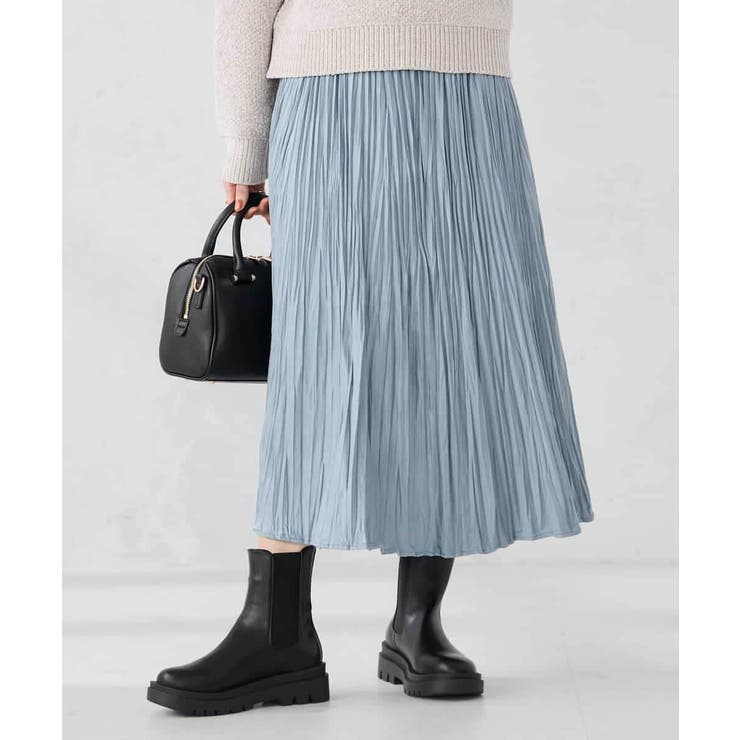 【洗える】フェイクスエードランダムプリーツスカート | a.v.v【WOMEN】 | 詳細画像8 