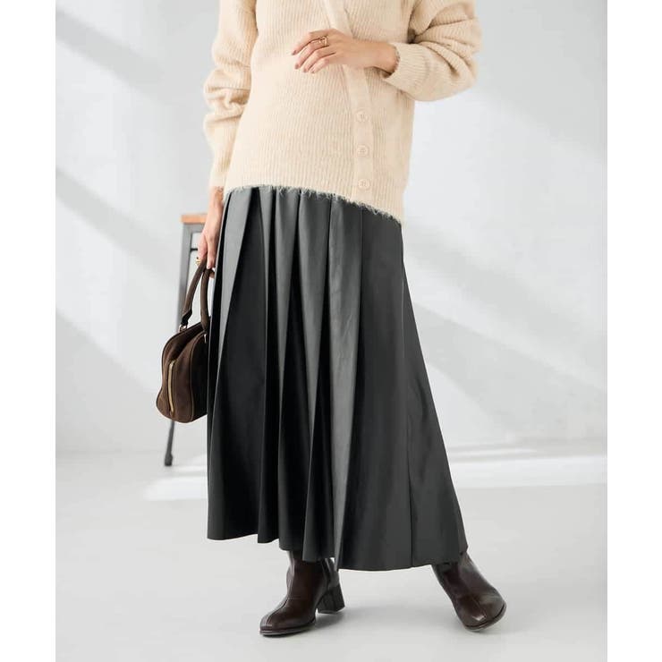 【洗える】レザープリーツスカート | a.v.v【WOMEN】 | 詳細画像2 