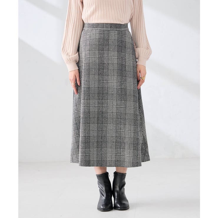 【雑誌InRed(宝島社)1月・2月合併号掲載】チェック柄フレアスカート | a.v.v【WOMEN】 | 詳細画像4 