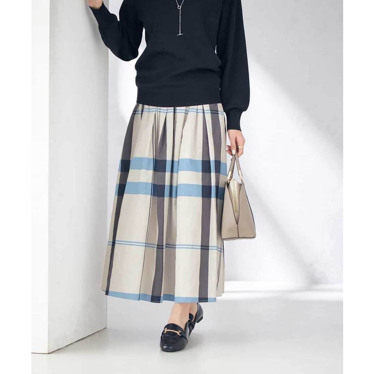 ビックチェックタフタスカート | a.v.v【WOMEN】 | 詳細画像1 