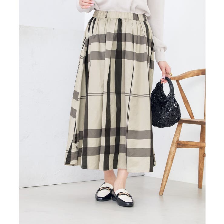 ビックチェックタフタスカート | a.v.v【WOMEN】 | 詳細画像19 