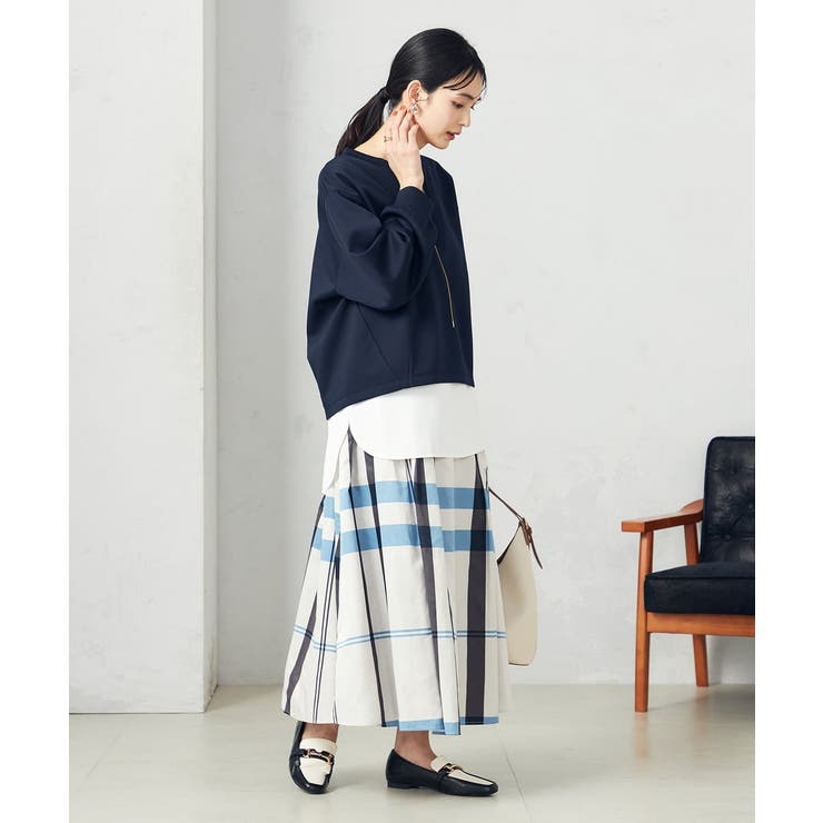 ビックチェックタフタスカート | a.v.v【WOMEN】 | 詳細画像9 