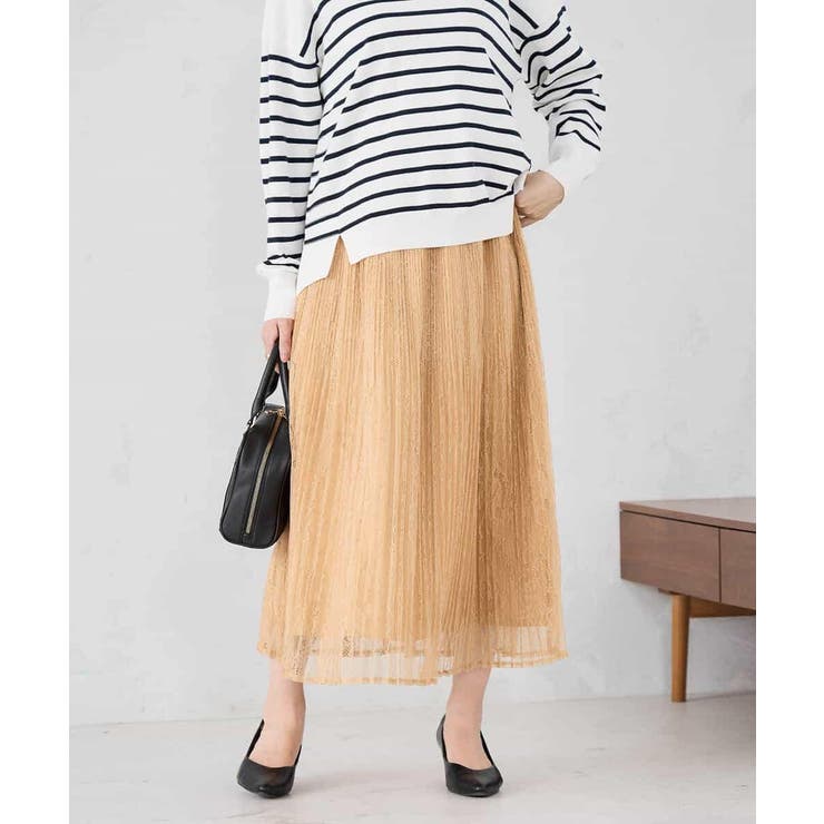 オレンジ | レースプリーツスカート | a.v.v【WOMEN】