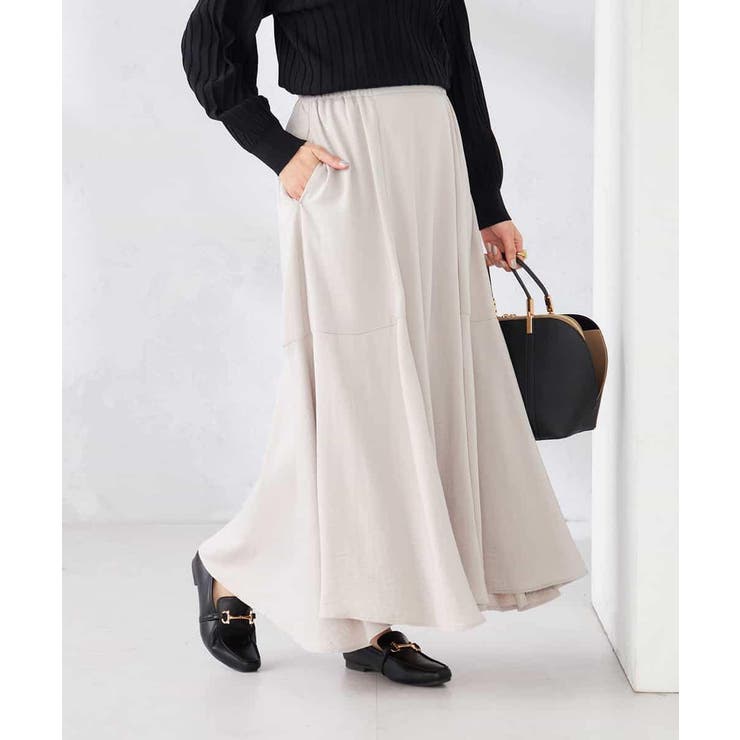 グレージュ | サテンマーメイドフレアスカート | a.v.v【WOMEN】