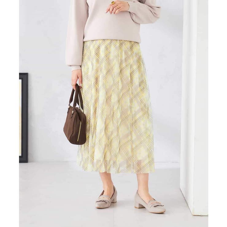 チェック柄チュールスカート | a.v.v【WOMEN】 | 詳細画像12 