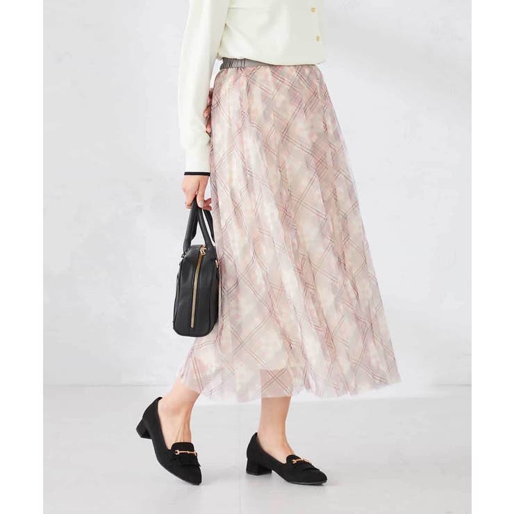 チェック柄チュールスカート | a.v.v【WOMEN】 | 詳細画像2 