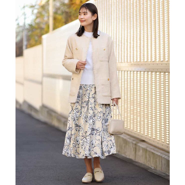 フラワープリントタックフレアスカート[品番：ITKW0010167]｜a.v.v