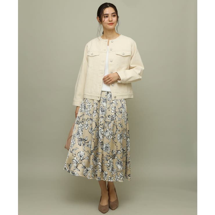 フラワープリントタックフレアスカート[品番：ITKW0010167]｜a.v.v