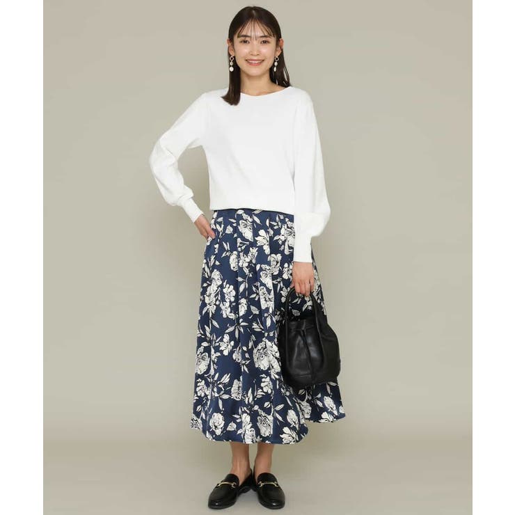 フラワープリントタックフレアスカート[品番：ITKW0010167]｜a.v.v