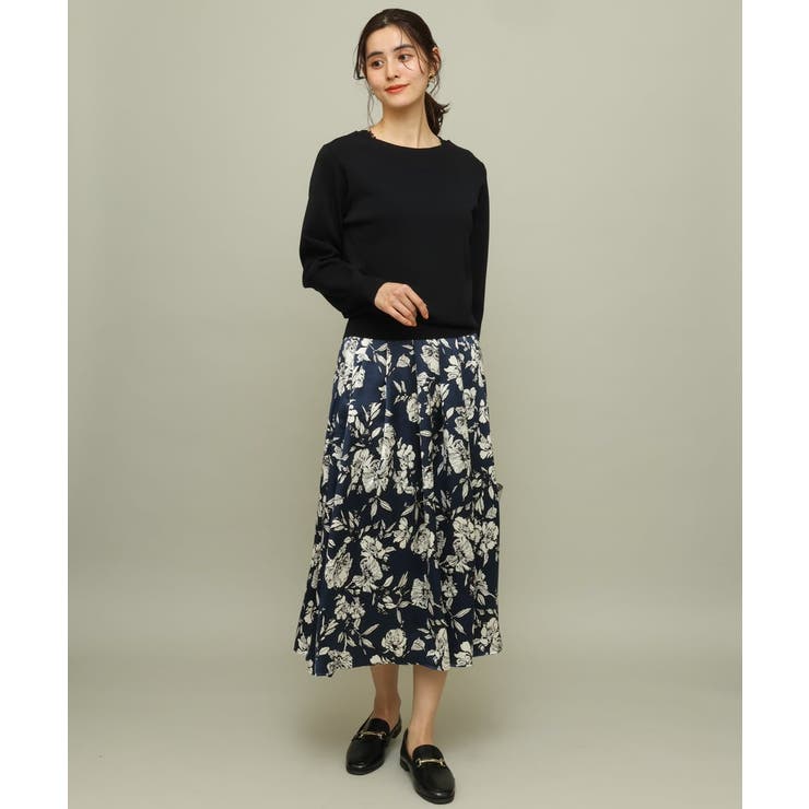 フラワープリントタックフレアスカート[品番：ITKW0010167]｜a.v.v