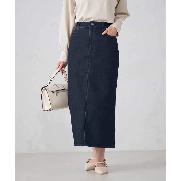 ネイビー | デニムナロースカート | a.v.v【WOMEN】