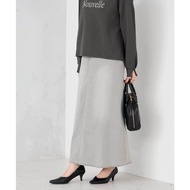 ライトグレー | Aラインデニムスカート | a.v.v【WOMEN】