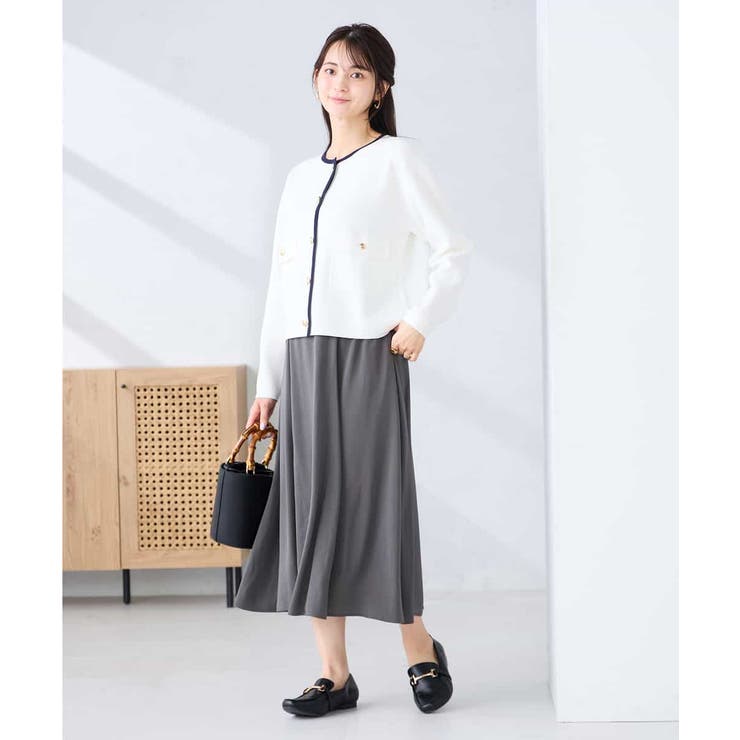 【洗える/イージーケア】シルキーサテンフレアスカート | a.v.v【WOMEN】 | 詳細画像10 