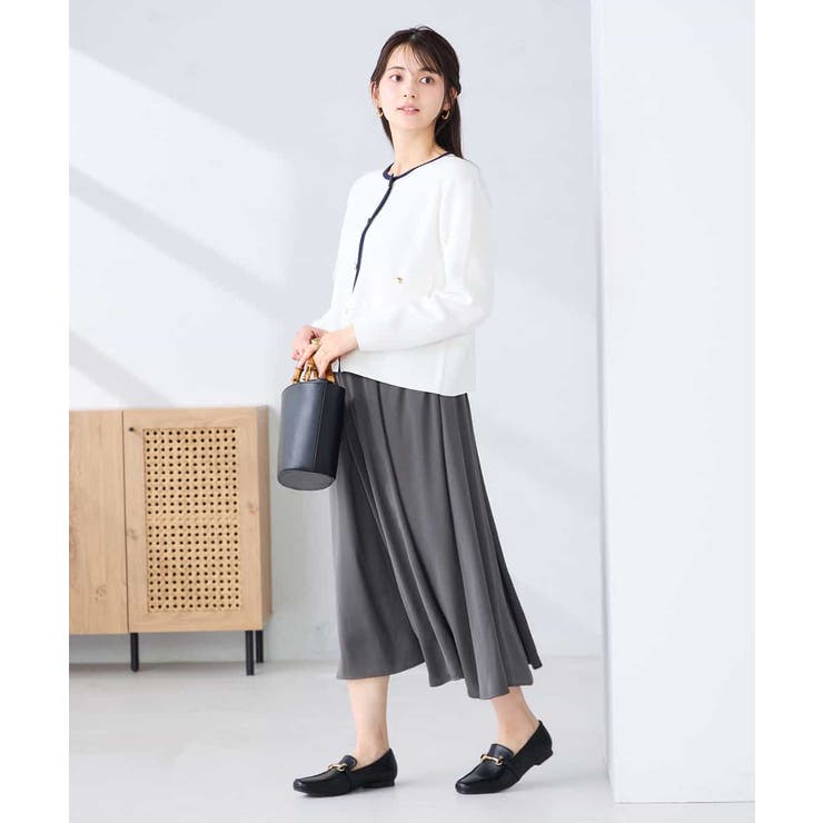 【洗える/イージーケア】シルキーサテンフレアスカート | a.v.v【WOMEN】 | 詳細画像11 