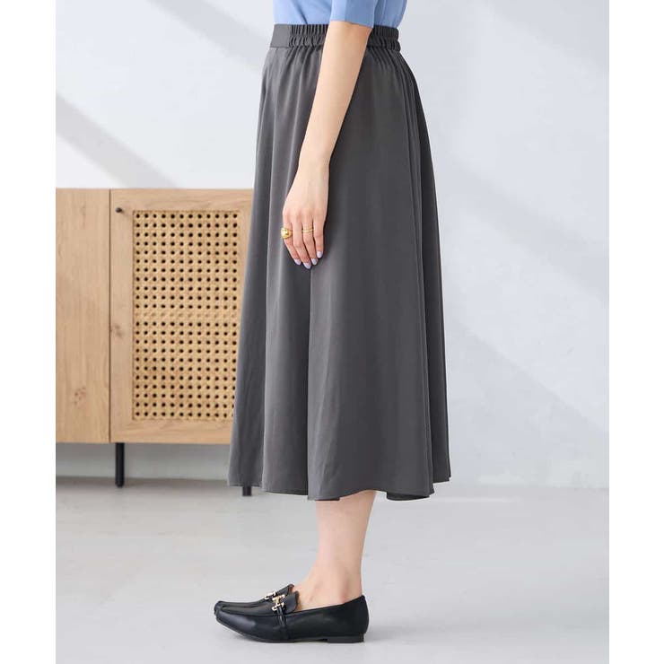 【洗える/イージーケア】シルキーサテンフレアスカート | a.v.v【WOMEN】 | 詳細画像14 