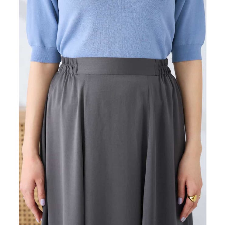 【洗える/イージーケア】シルキーサテンフレアスカート | a.v.v【WOMEN】 | 詳細画像16 