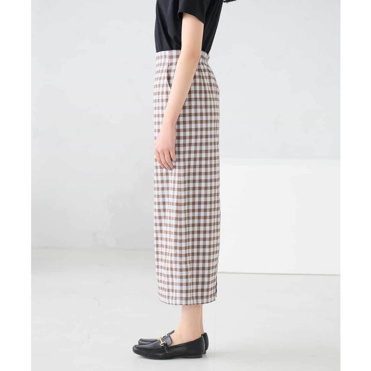 【洗濯機で洗える】ギンガムチェック柄ナロースカート | a.v.v【WOMEN】 | 詳細画像10 