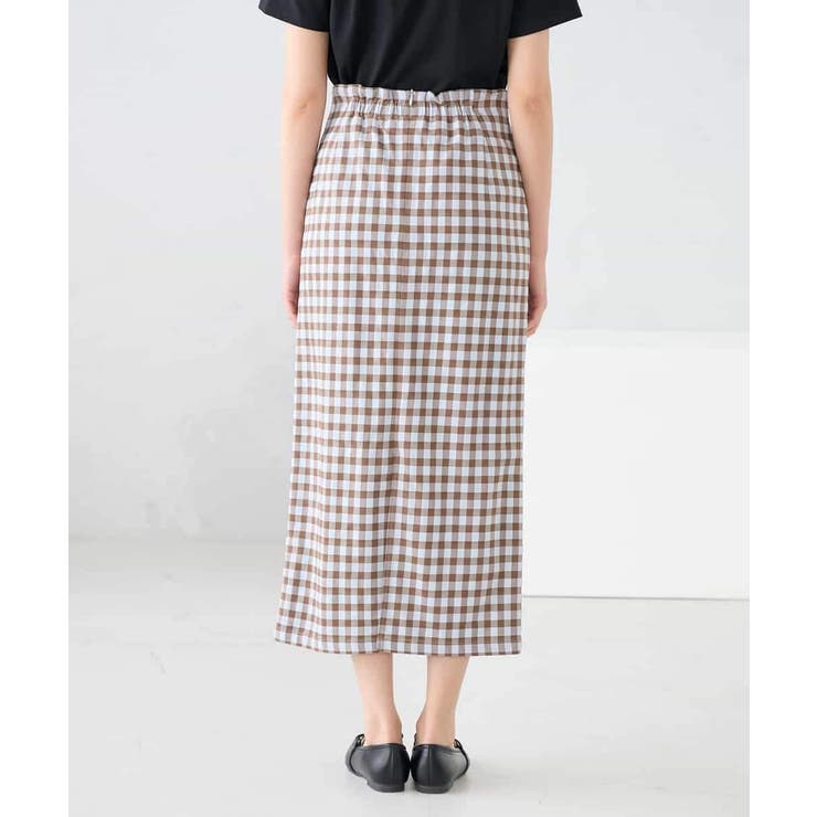 【洗濯機で洗える】ギンガムチェック柄ナロースカート | a.v.v【WOMEN】 | 詳細画像11 