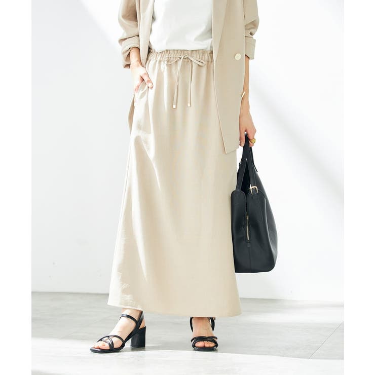 【洗える/UVカット/接触冷感】麻調ナロースカート | a.v.v【WOMEN】 | 詳細画像13 