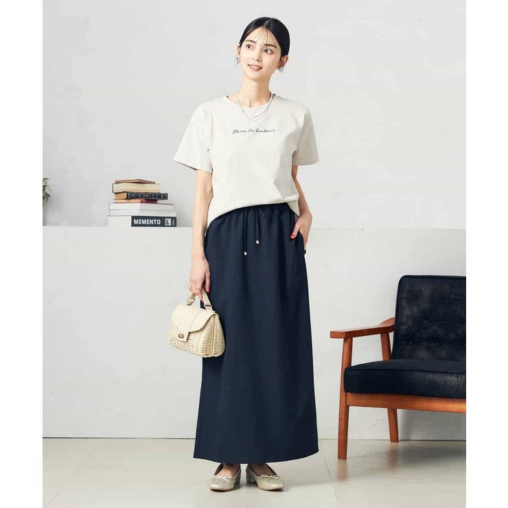 【洗える/UVカット/接触冷感】麻調ナロースカート | a.v.v【WOMEN】 | 詳細画像4 