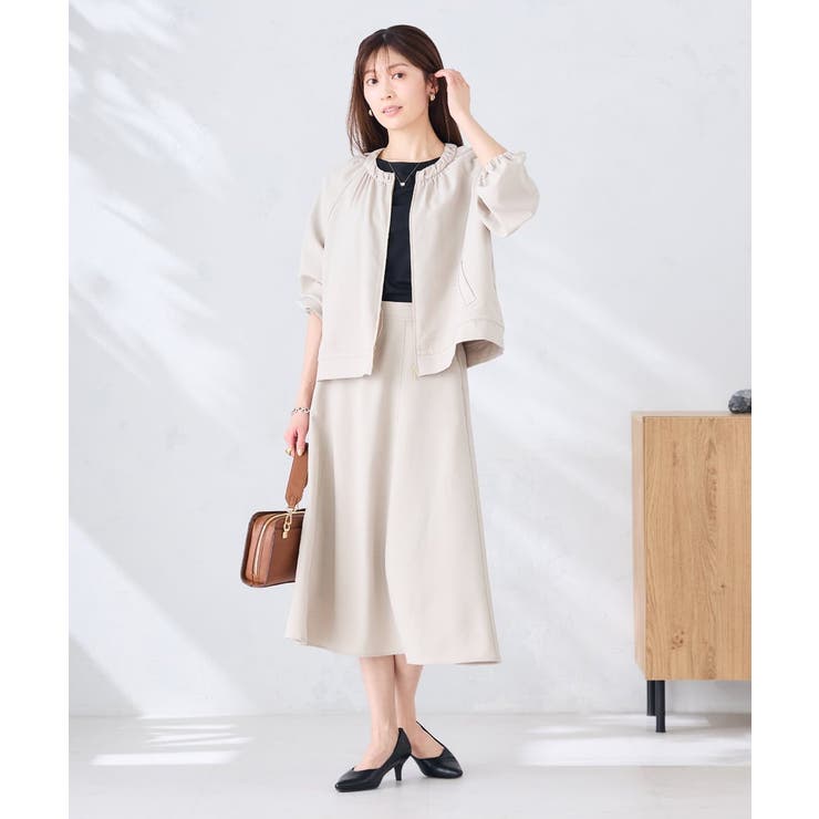 【接触冷感 UVカット】リネンライクフレアスカート【セットアップ対応 アンチピリ… | a.v.v【WOMEN】 | 詳細画像14 